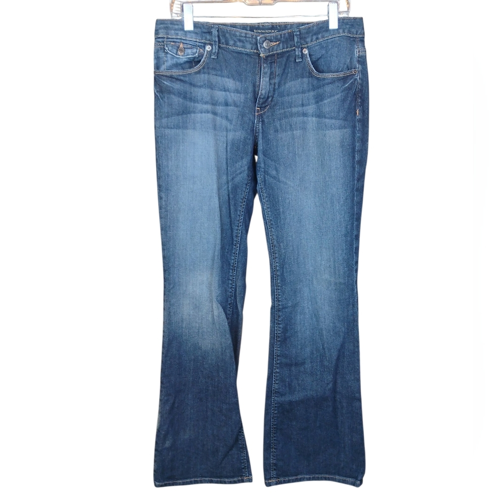 Banana Republic Classic Blue Denim Cotton Size 29 / 8 Regular Jeans Euc
